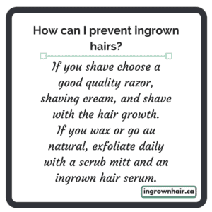 Ingrown hair, razor bumps and shaving rash can be treated and prevented with some of the advice and products found on ingrownhair.ca